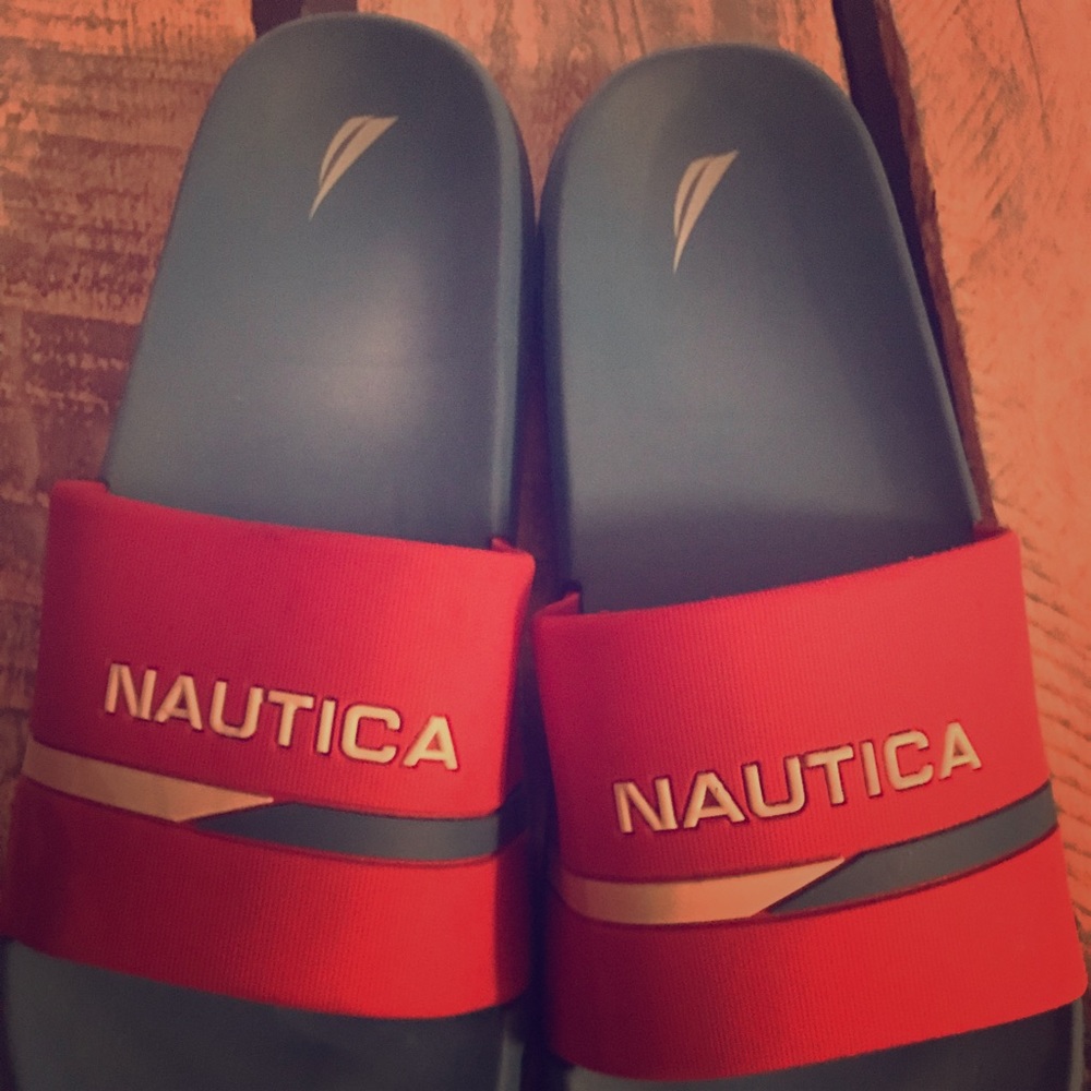 Nautica slides. Never worn.